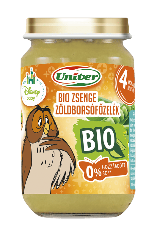 Univer Bio Zsenge Zöldborsófőzelék Bébiétel 4 hónapos kortól