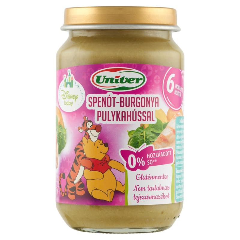Univer Spenót-burgonya pulykahússal Bébiétel 6 hónapos kortól