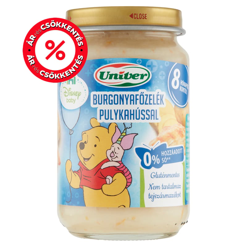 Univer Burgonyafőzelék pulykahússal Bébiétel 8 hónapos kortól