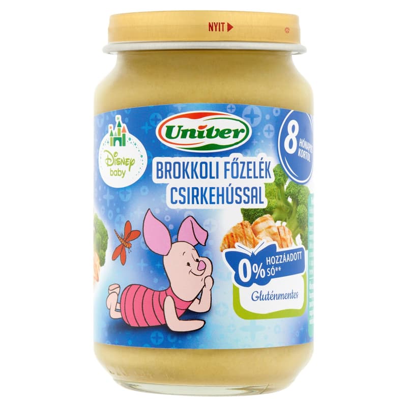 Univer Brokkoli főzelék csirkehússal Bébiétel 8 hónapos kortól