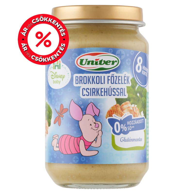 Univer Brokkoli főzelék csirkehússal Bébiétel 8 hónapos kortól
