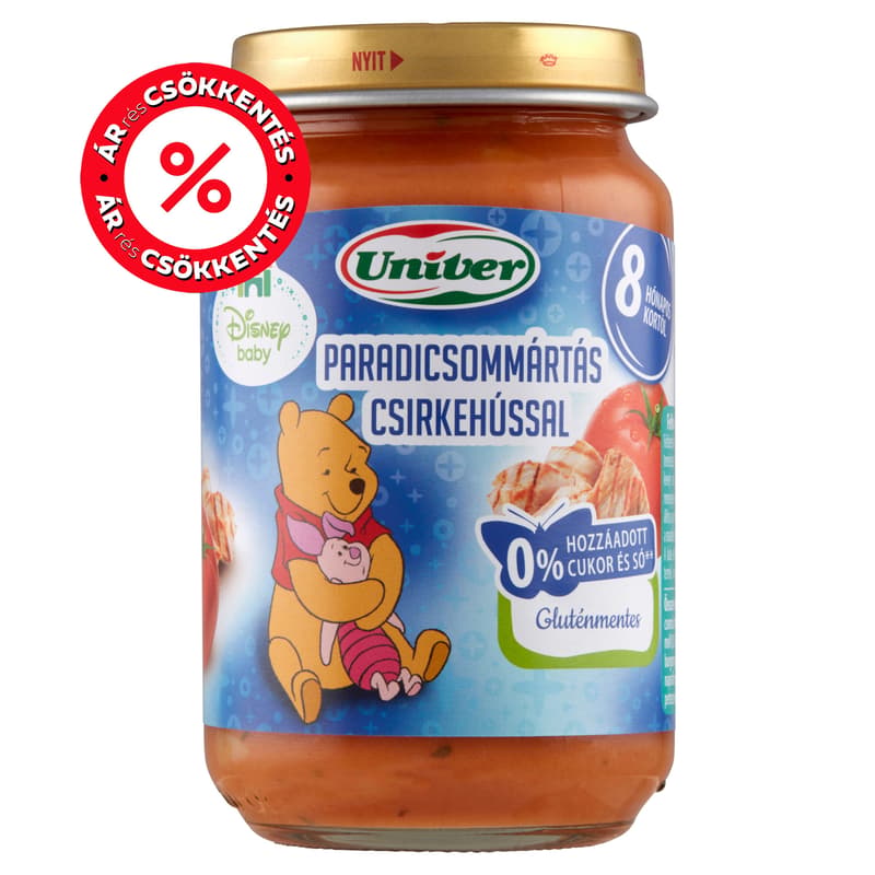 Univer Paradicsommártás csirkehússal Bébiétel 8 hónapos kortól