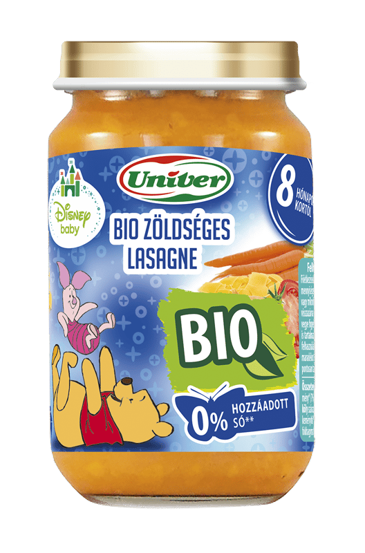 Univer Bio Zöldséges lasagne Bébiétel 8 hónapos kortól
