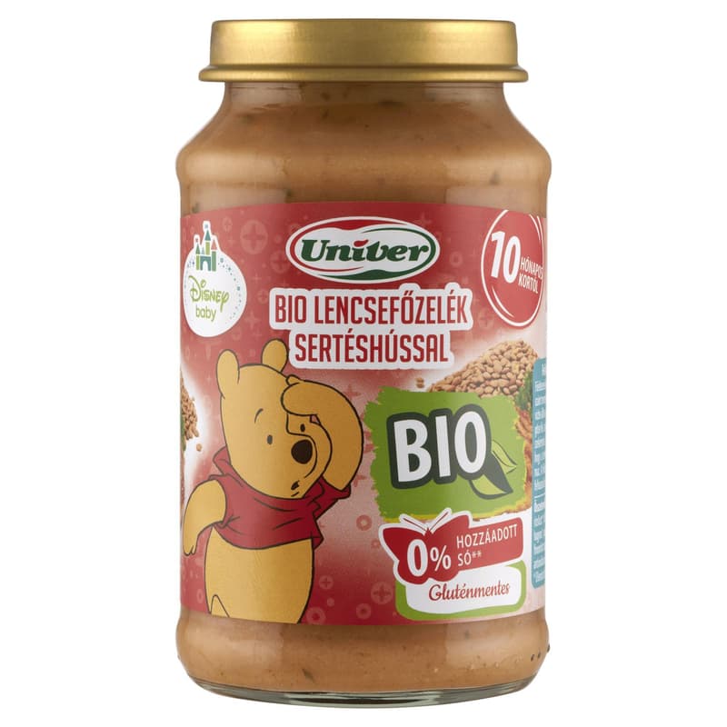 Univer Bio Lencsefőzelék sertéshússal Bébiétel 10 hónapos kortól