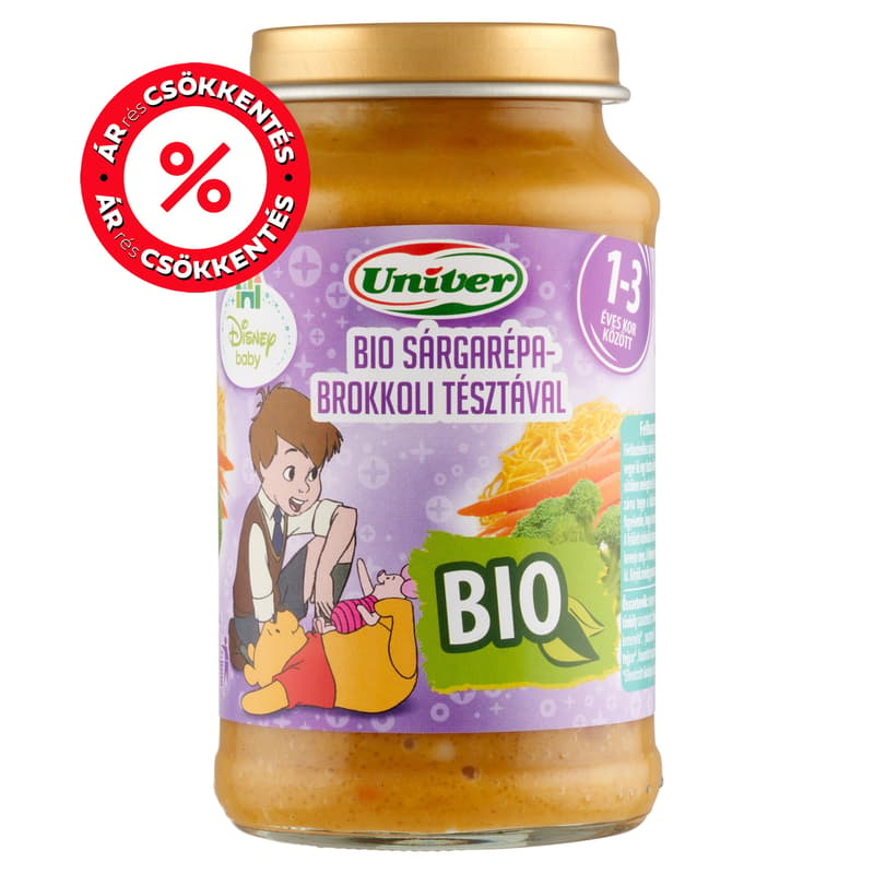 Univer Bio Sárgarépa-brokkoli tésztával Bébiétel 12 hónapos kortól