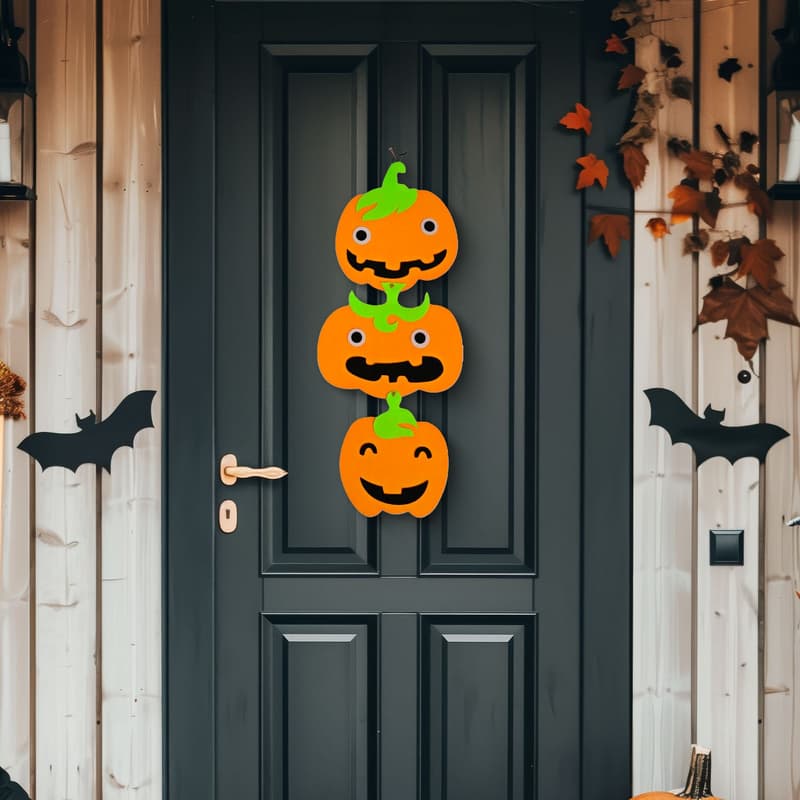 Halloween Dekoráció - Tök - Akasztható - Filc - 63x32 cm