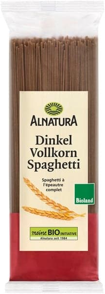Alnatura Bio Spagetti Tészta tönköly teljes kiőrlésű lisztből
