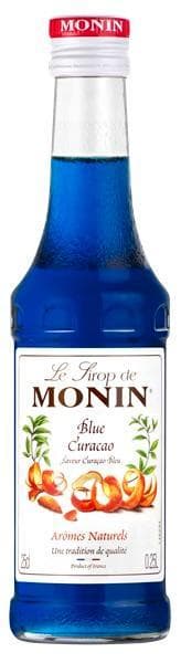 MONIN Blue curacao/Curacao bleu syrup 0,25 l