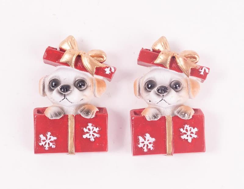 Poliresin Dog Package Red 2 pieces 5. 4 cm