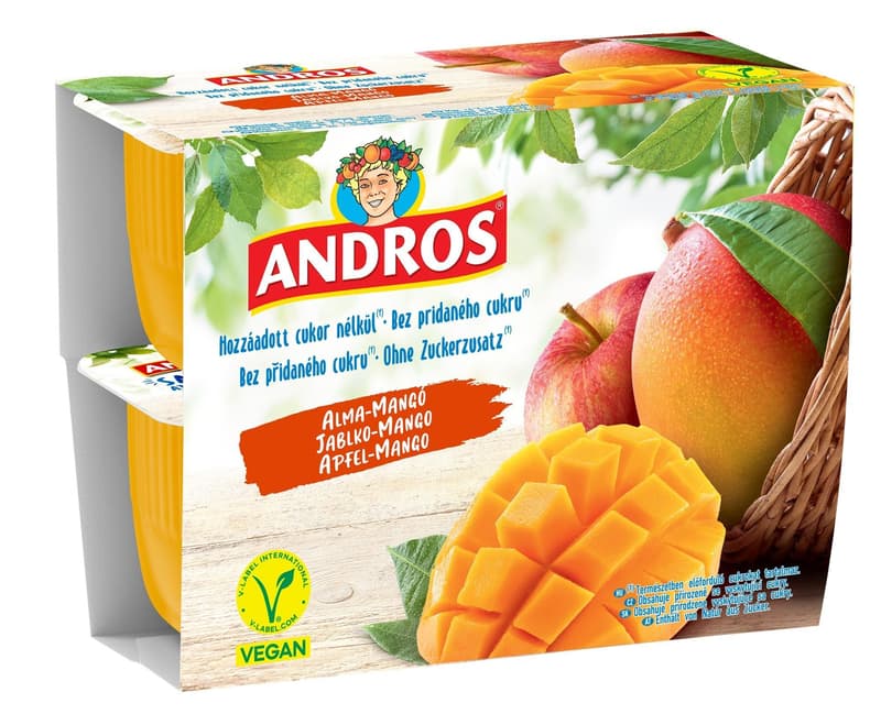 Andros Apple-Mango Fruit Dessert (4x100g)