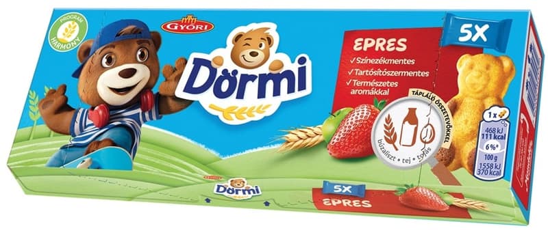 Dörmi almás-epres töltelékkel töltött puha piskóta multipack