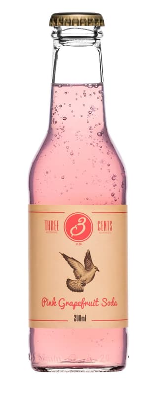Three Cents Pink Grapefruit Soda