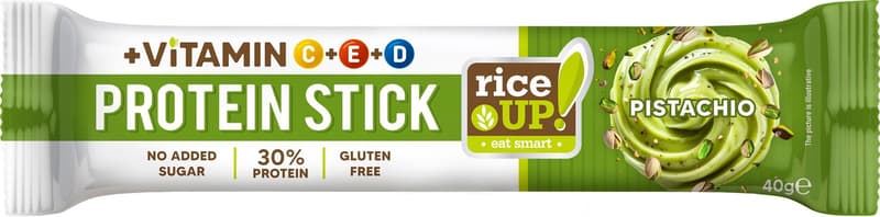 Rice Up Protein szelet vitaminokkal, pisztácia ízű hozzáadott cukor nélkül