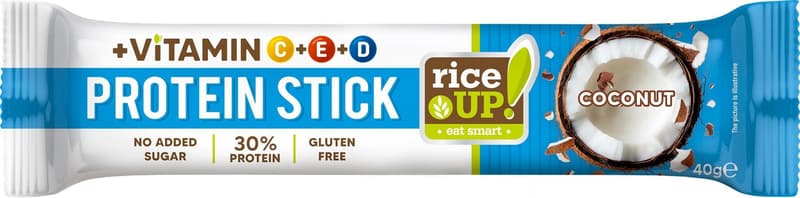 Rice Up Protein szelet vitaminokkal, kókusz ízű hozzáadott cukor nélkül