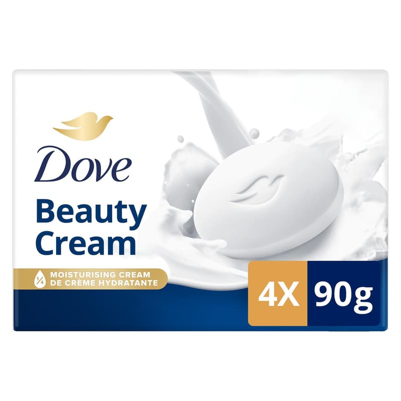 Dove Beauty Cream Bar Soap, 4x90g