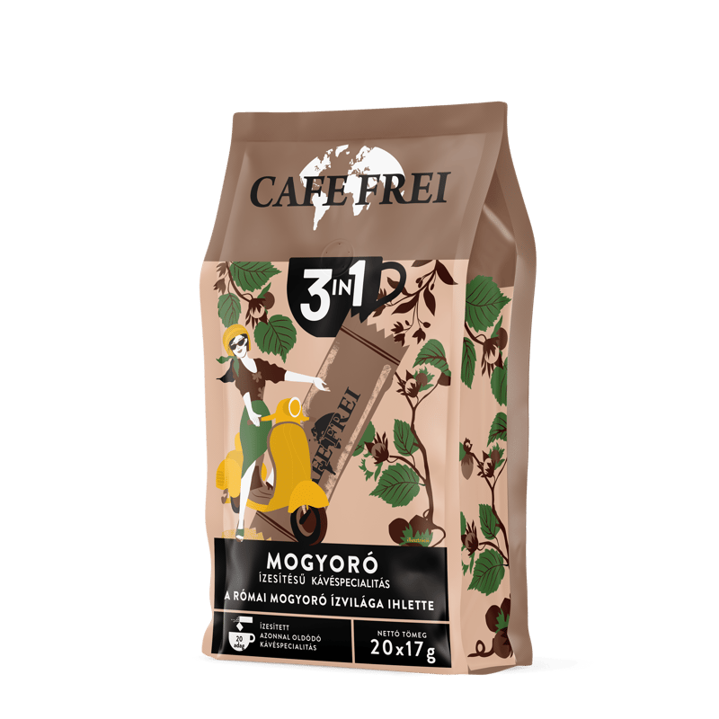 Római hazelnut flavored coffee specialty 3in1 instant coffee 20 sticks