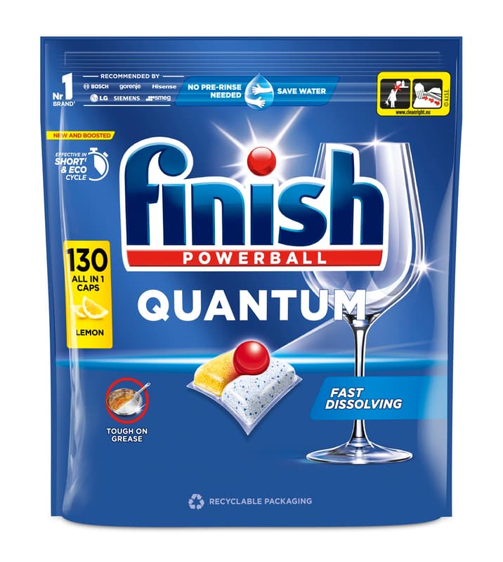 Finish Quantum All in 1 Lemon 130 db
