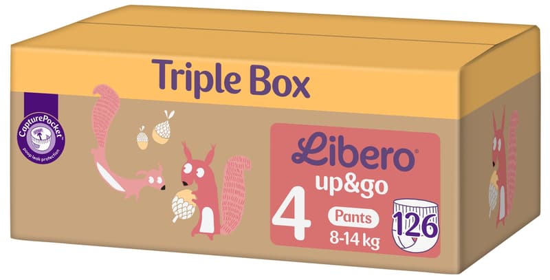 Libero Up&Go 4 TRIPLE BOX bugyipelenka 8-14 kg (4-es méret)