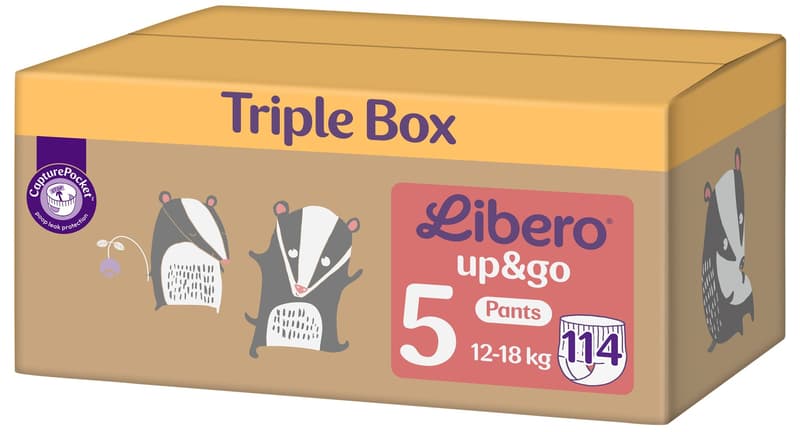 Libero Up&Go 5 TRIPLE BOX bugyipelenka 12-18 kg (5-ös méret)