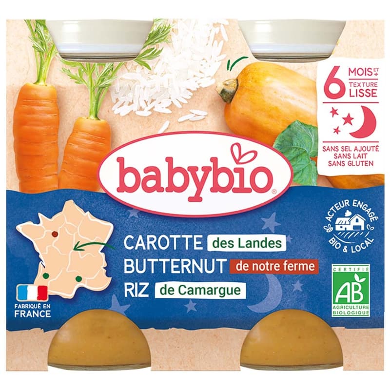BabyBio Good Night Carrot Butternut Squash Rice