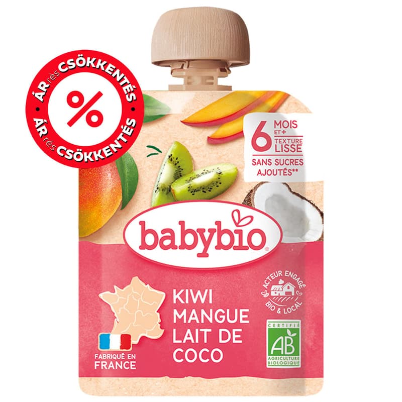 Babybio Kiwi Mango Coconut pouch 90g 6m+