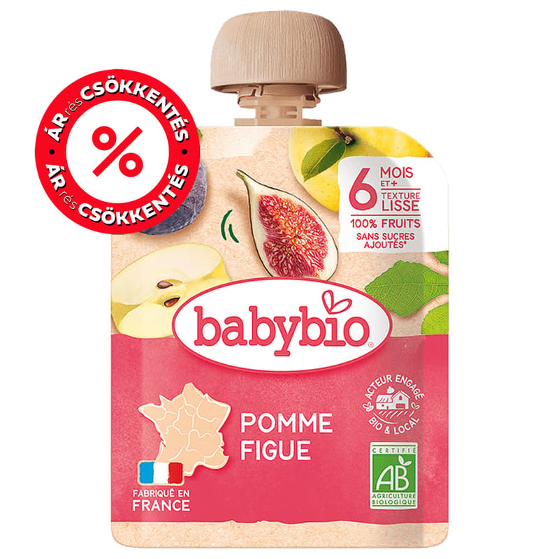 Babybio Apple Fig pouch 90g 6m+