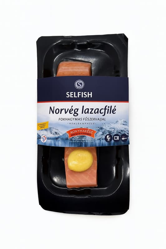 Selfish salmon portion with garlic butter 160g, microwveable