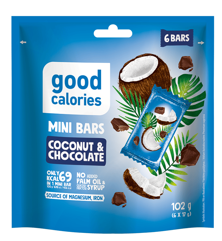 Good Calories Mini Bars Coconut & Chocolate