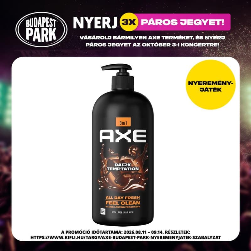 AXE Dark Temptation tusfürdő, 900 ml