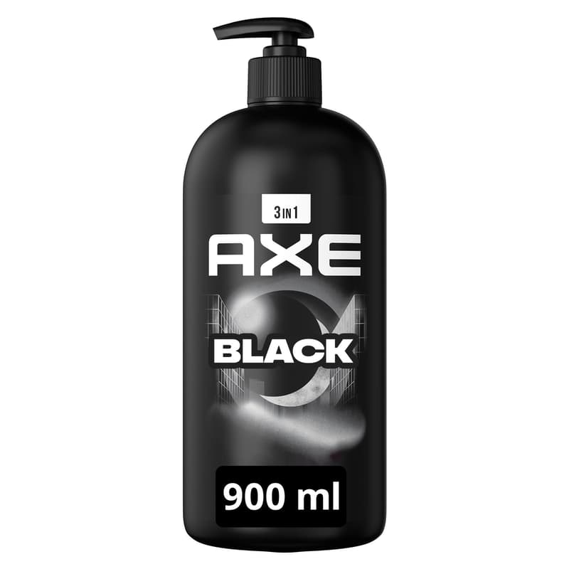 AXE Black 3 in 1 Shower Gel for Body, Face, Hair 900 ml