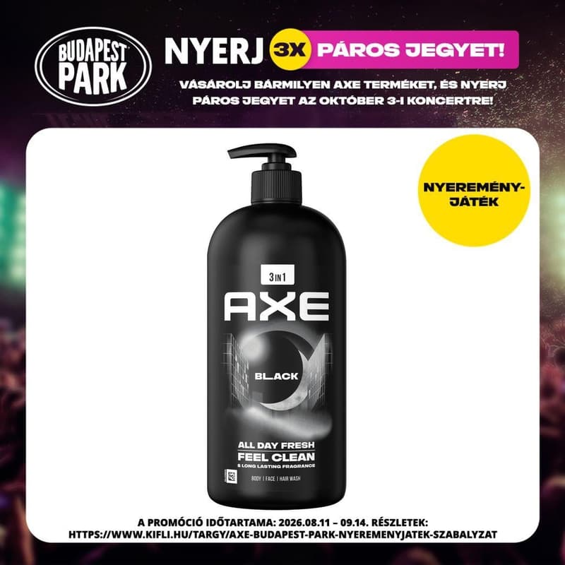 AXE Black tusfürdő, 900 ml