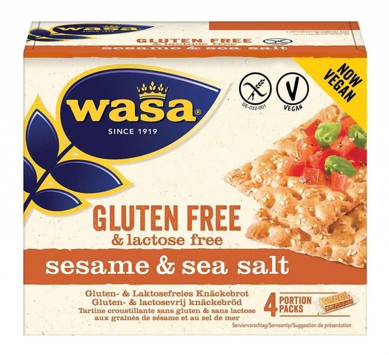 Wasa glutenfree and lactose free with sesame seeds and sea salt