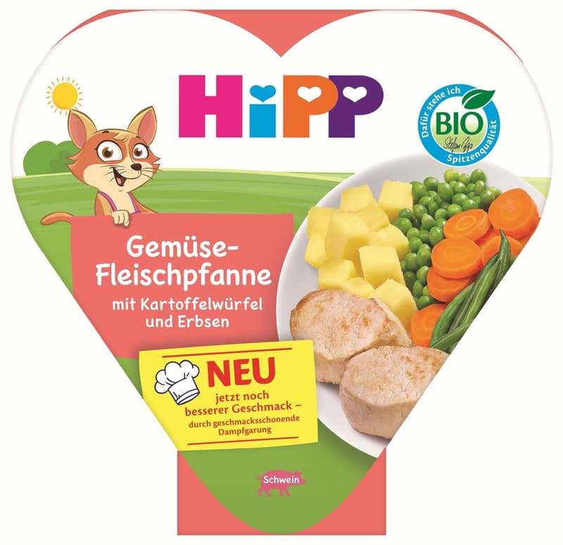 Hipp ORGANIC Vegetables with pork and peas, from 1 year old