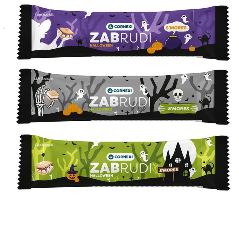 Cornexi Zabrudi Halloween Vaníliaízű töltelékkel töltött, pillecukor ízű, véletlenszerű csomagolásban