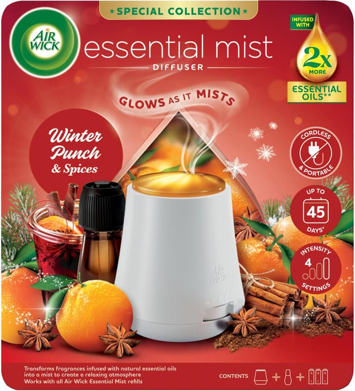 Air Wick Aroma Diffuser Complete, Winter Punch & Spices