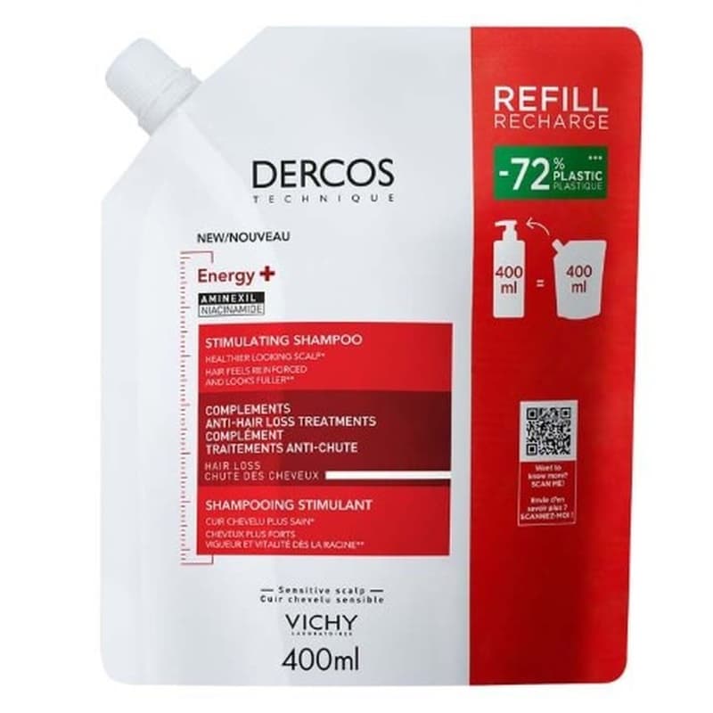 Vichy Dercos Energy+ sampon utántöltő 400ml