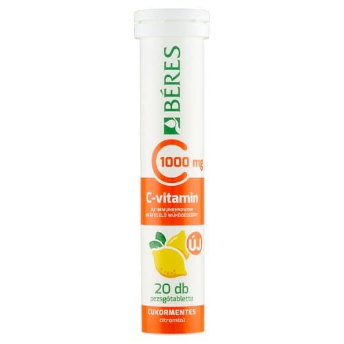 Béres C-vitamin 1000 mg cukormentes pezsgőtabletta citrom 20 db