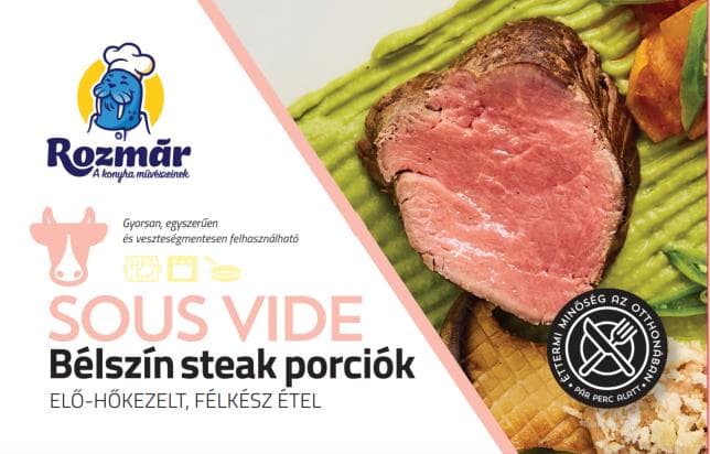 Sous vide Marha bélszín steak , fagyasztott