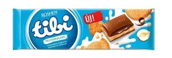 Tibi milk chocolate with chocolate hazelnut cream and biscuits 290g