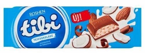 tibi tejcsokoládé mandulával és kókusszal