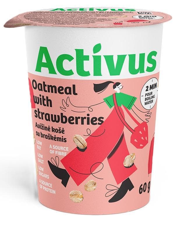 Activus Oatmeal with Strawberries