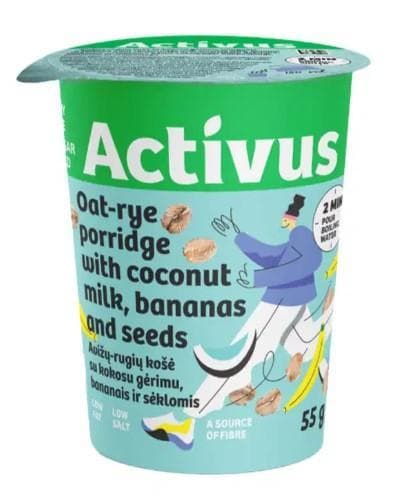 Activus Oatmeal with Coconut, Banana and Seeds