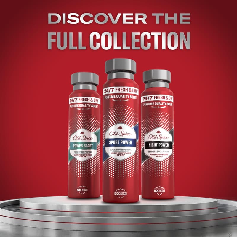 Old Spice Sport Power Izzadásgátló Spray, 150 ml