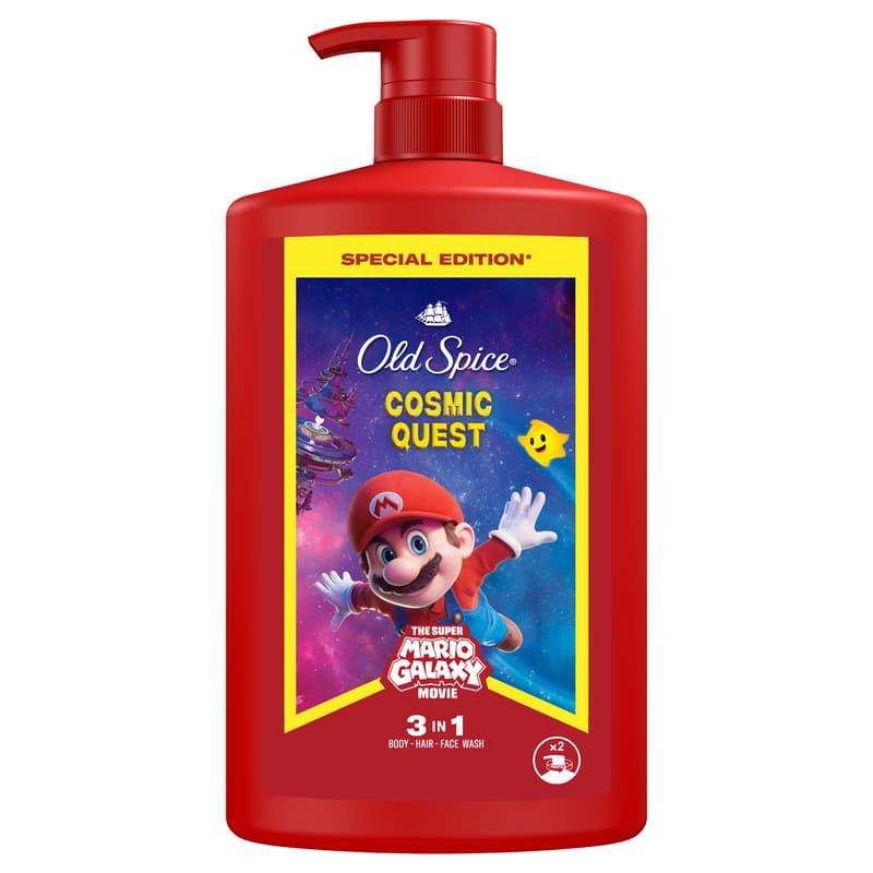 Old Spice Bearglove 3 az 1-ben Tusfürdő és Sampon, Super Mario Edition, 1000 ml