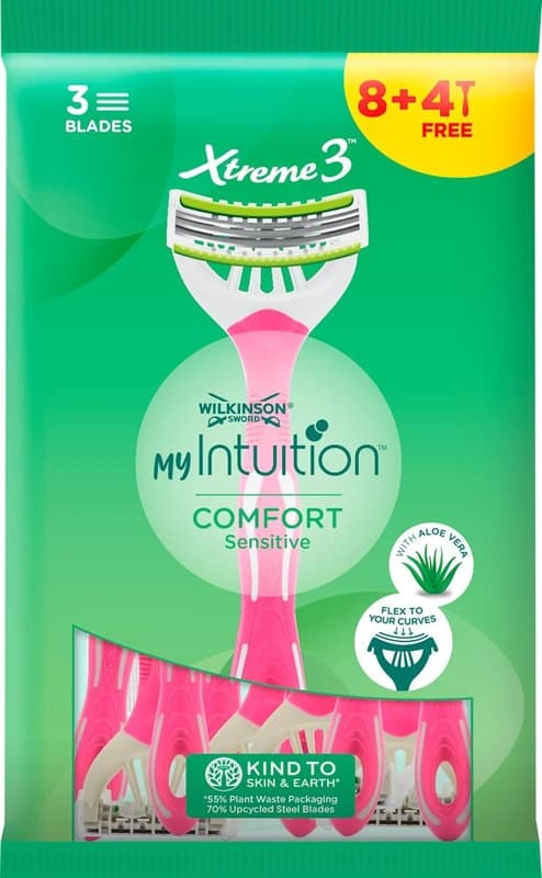 Wilkinson XTREME3 Beauty eldobható női borotva, 8+4 db