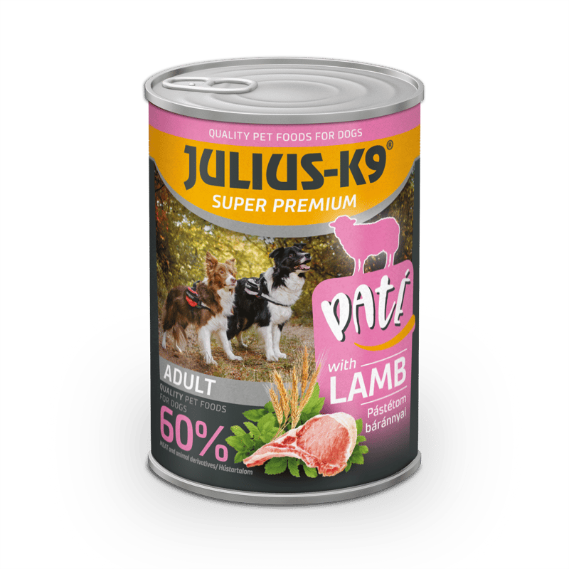 Julius-K9 complete pâté for dogs, lamb