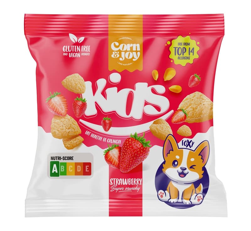 Corn&Joy KIDS Gltenfree Strawberry Flavoured Snack