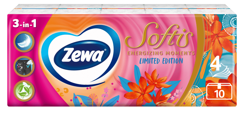 Zewa Softis 4 ply hanky "Energizing Moments"