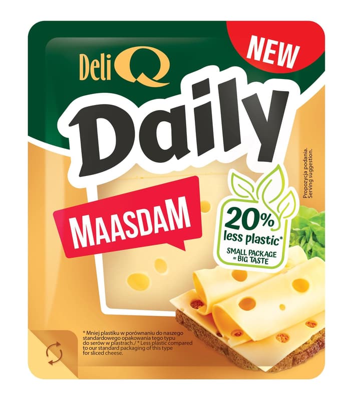 Deli Q Holland Maasdam szeletelt sajt