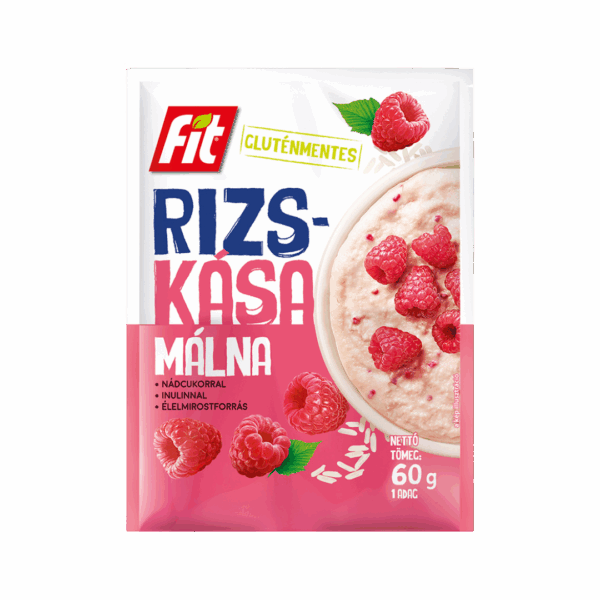 Fit Rice Porridge with raspberries